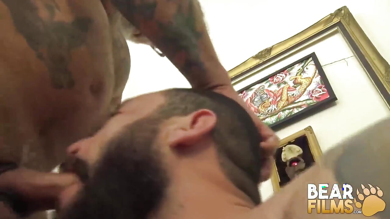 BEARFILMS - Wild bears Alex Tikas and Tony Zuccherd hard fuck Julian Torres