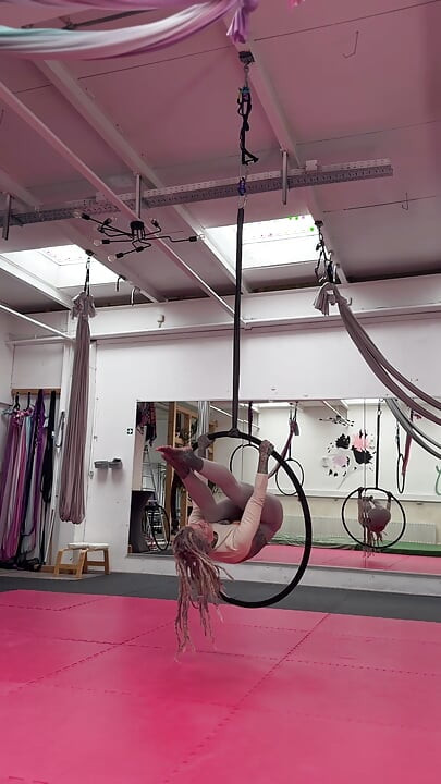 Do you like my dance on the aerial hoop for you ?