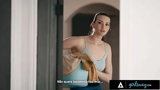 GIRLSWAY - Housekeeper Olivia Madison Caught Naughty Glimpses Of Her Bosses - PORTUGUESE SUBTITLES