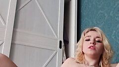 Home passionate erotic striptease and masturbation with orgasm. Part two