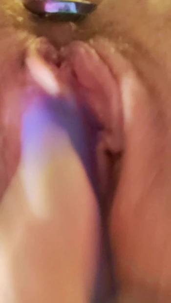 Close up of my tight pussy with a butt plug in my ass