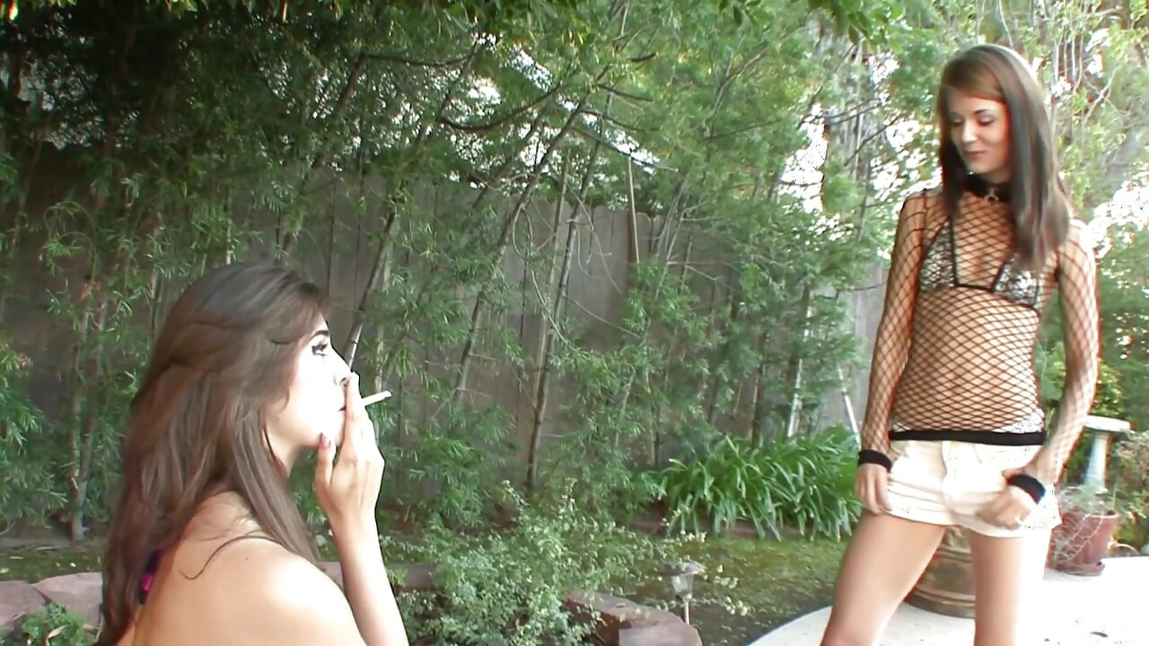 Izzy Bella & Blu Sensi Pearl, sweet teen lesbians in their wet games on the couch