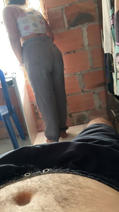 Fucking My Stepbrother at Home with the Visitor in the Living Room