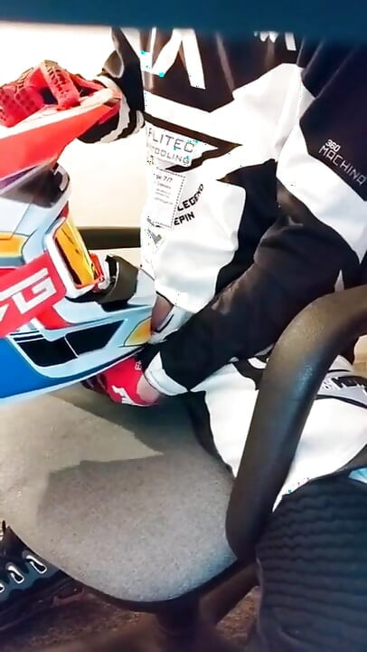 Mx Motoboy Cumming on Mx Helmet