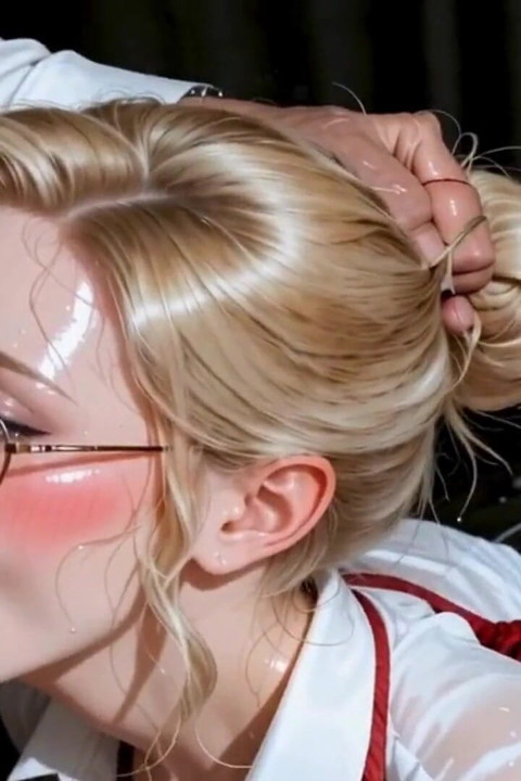 Hot Blonde Cheats on Her Husband by Swallowing the Cum of 5 Big Dicks in Secret Gangbang at a Swingers' Club