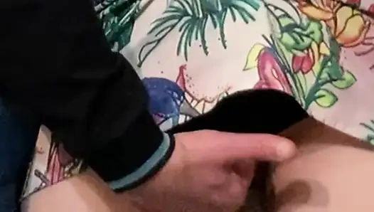 Real Stranger Rubbing Perfect Pink Pussy in Subway