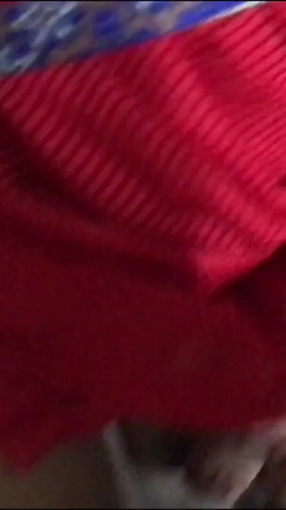 Red outfit with golden shower | Clip 1