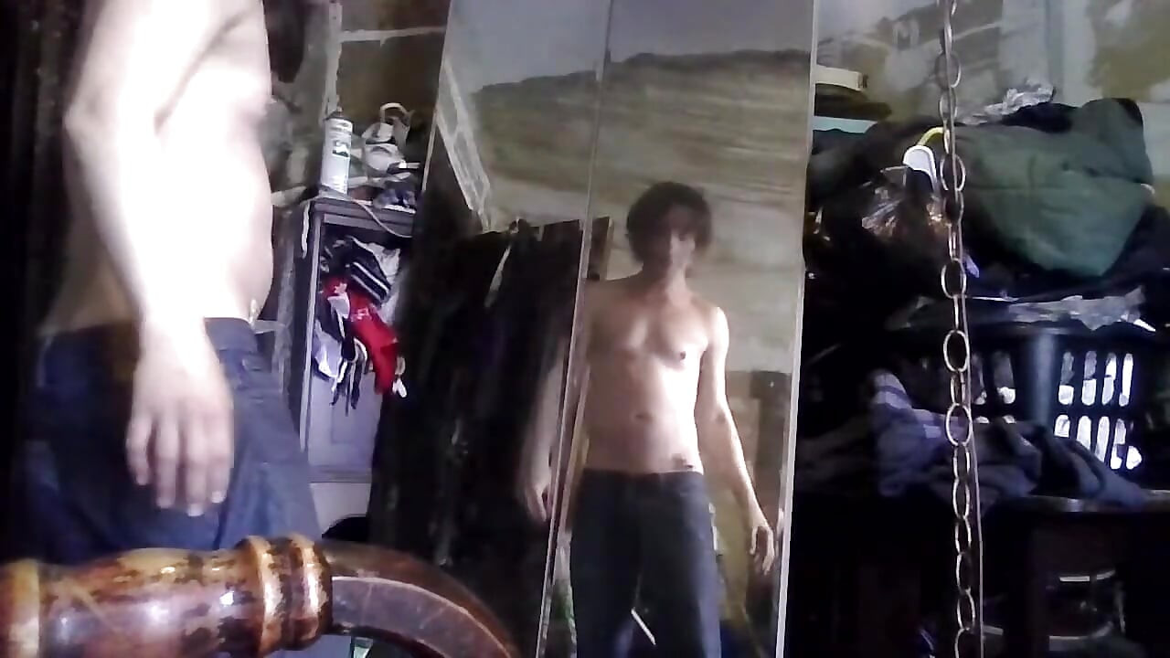 Mirror Plays Lazy Daze: Combing My Hair Topless