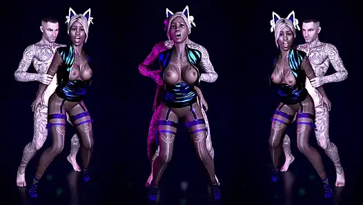 Di Klub Malam, Mulatto Panas Disetubuhi Oleh Kontol Putih Besar