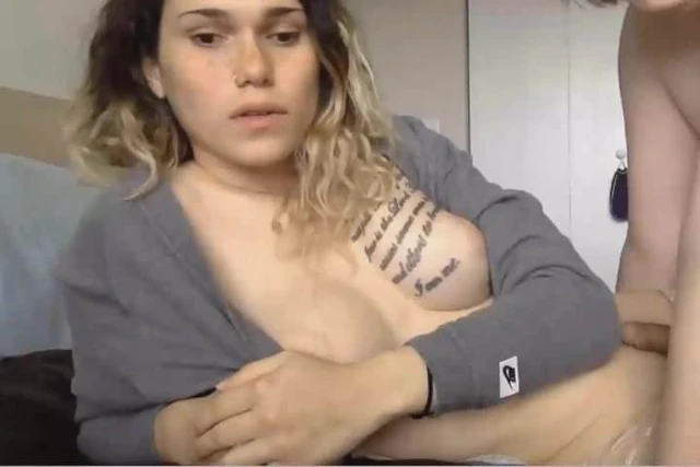 Horny Female Sucks a Trans Cock