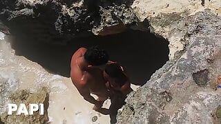 Athuel & Saul Fuck On The Beach While The Water Hits Them Giving Them Some Extra Excitement - PAPI