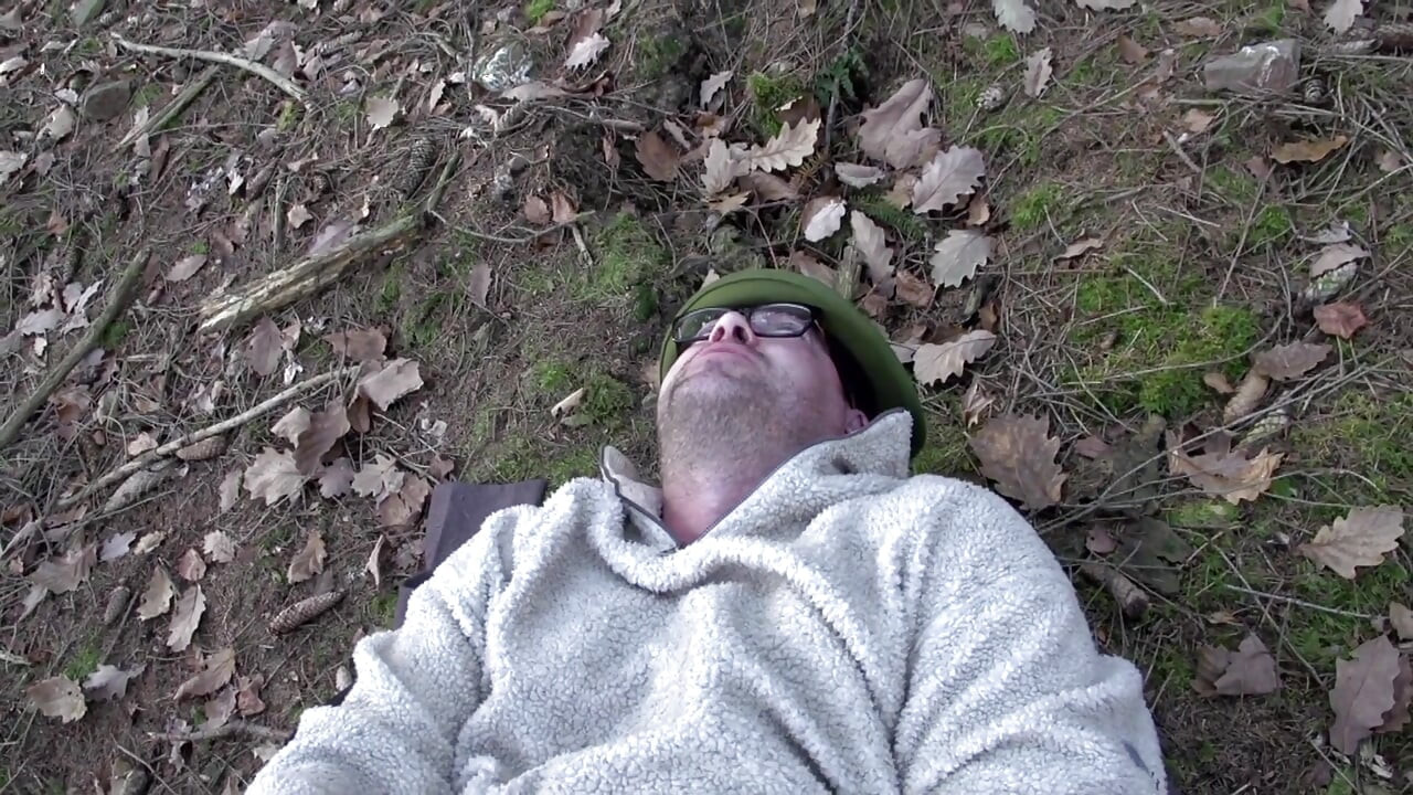 Brunette milf in a costume of a witch just been caught and fucked in the ass from a forest keeper