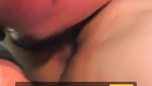 Latina brunette in pigtails sucks cock and fucks outdoors