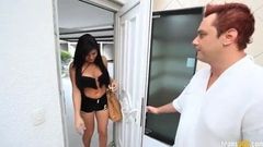 Sexy Brazil Tgirl fucks lucky guy