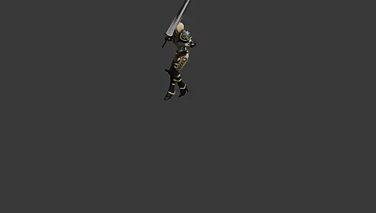 Kılıçla dans eden bir kız