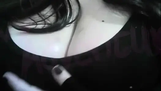 hotwife otaku nerdy Watching Hentai while playing with her Big Tits #4