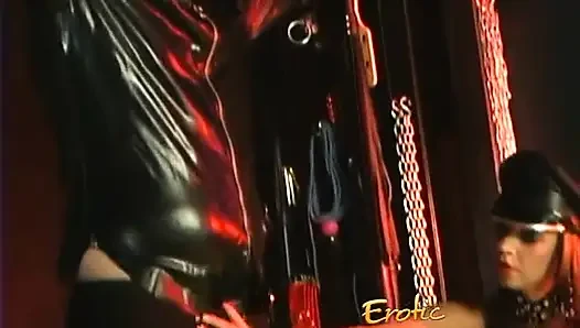 Busty brunette stunner has her pussy licked in the dungeon