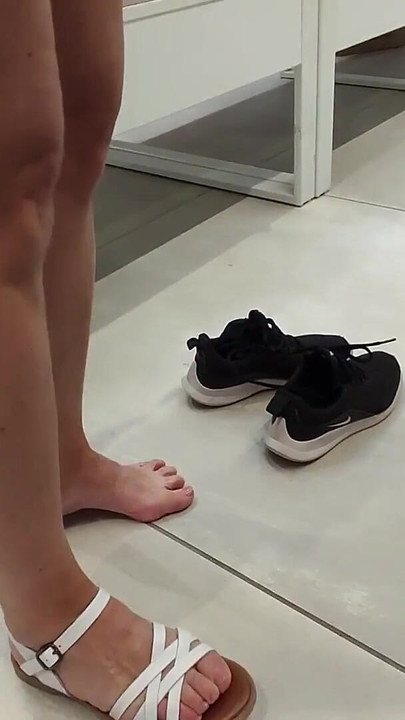 Must-see moment from "Pussy Flash - My exhibitionist wife without panties plays the slut in a shoe store"