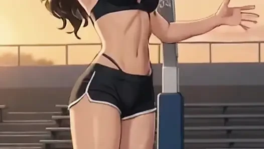 Super fetisch-zusammenstellung der heißesten Momente aus mehreren Videos im Anime- und cartoon-stil.