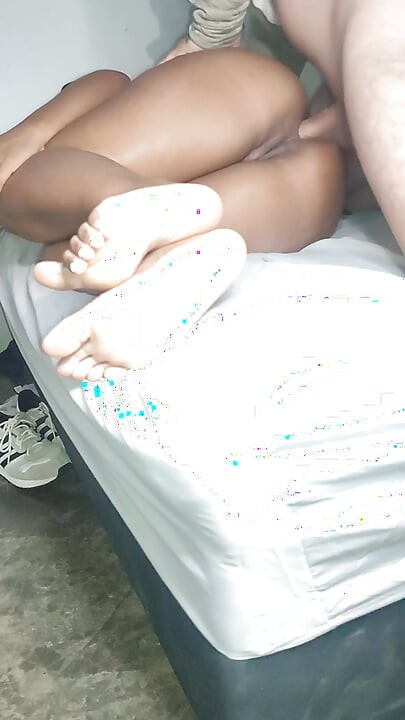Petite Barefoot Girl Enters Her Stepbrother's Room Looking for Cock