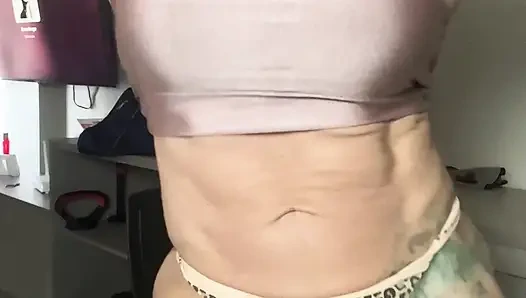 Shredded body built to be nutted from every angle