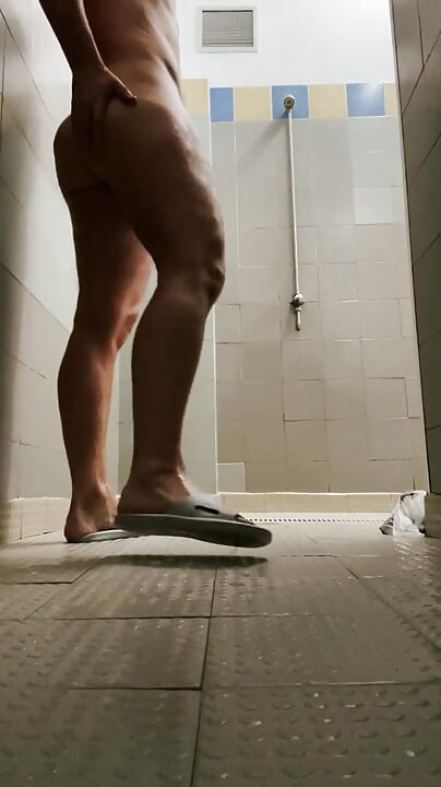 A Huge Ass in the Pool Shower