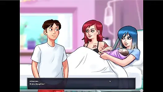 Summertime saga - Eva had her baby ... Johannes fucked Maria while tony was there