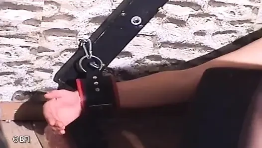Busty mature slave gets dominated and whipped