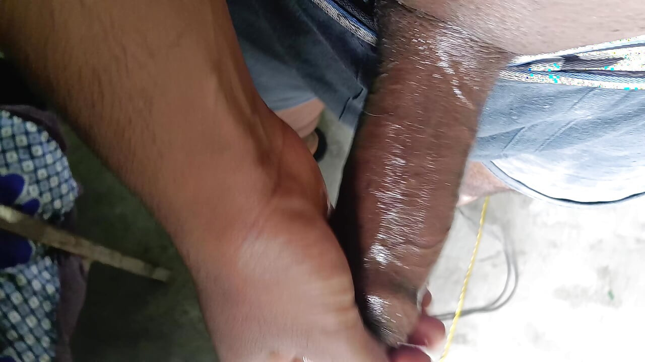 Big black cock hand job