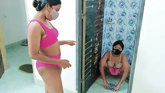 Hintli ateşli lezbiyen yenge ve hizmetçinin gizli affair__Tomato amcığı xxx