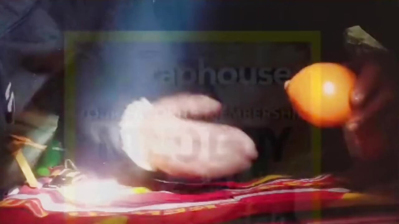 A Young Man Stuffs a Crystal Ball and an Orange up His Tight Ass.