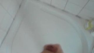 Cumshot in the shower
