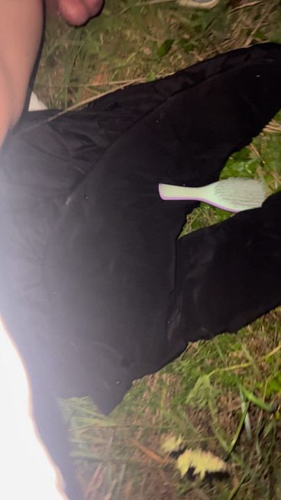Ass Warm Up Before Meeting Guys Forest Chastity Cage Feminine Look