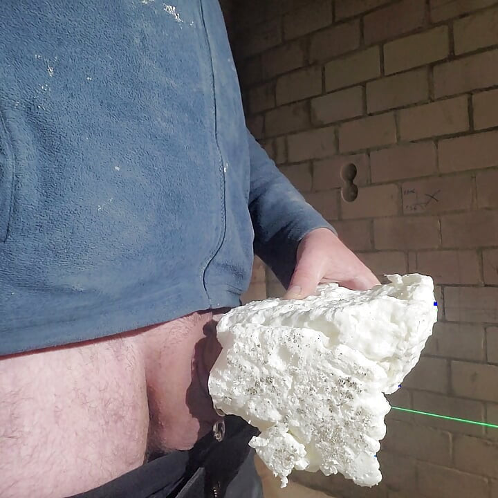 Construction foam on the construction site