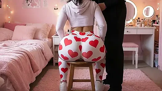 Uncle Pressing His Petite Big Ass Niece on the Chair
