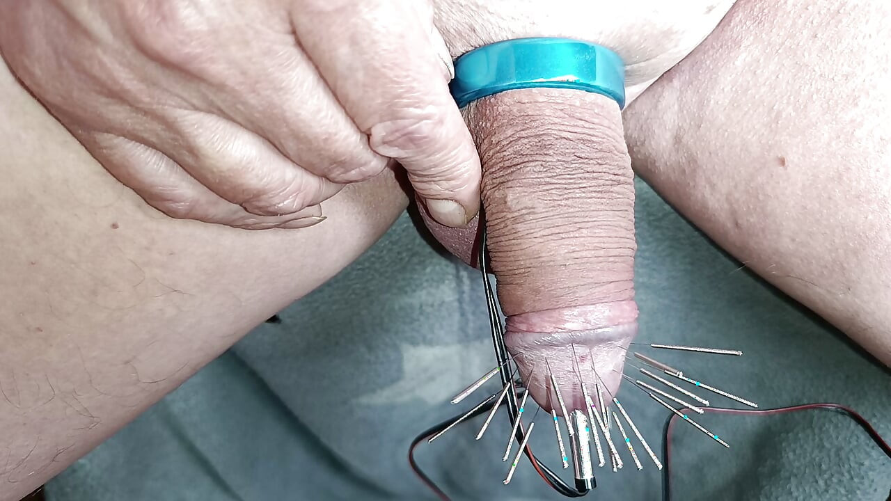 CBT, BDSM, Electro Sex, Needles, Man Alone, Probing, Fetish, Acorn, Cock, Part 2