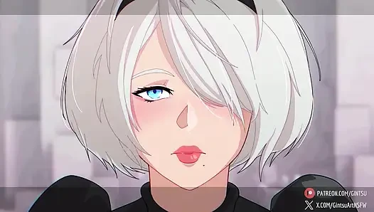 2b blowjob-hentai-animation