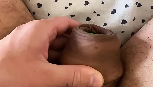 Inflate foreskin stretching