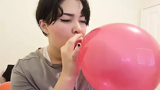 Blowing up 5 balloons