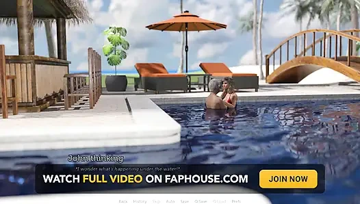 Такос куколд наблюдает, как его жена дает киску старому чапу и глубоко заглатывает его член у бассейна - эпизод 90