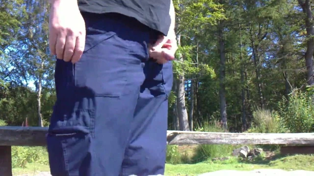 Having a wank in the public woods
