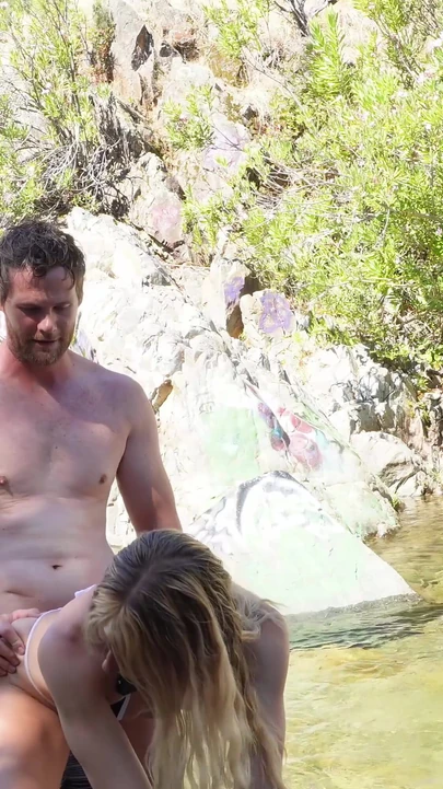 Memorable moment from "Public Sex By The Water Ended in Facial"