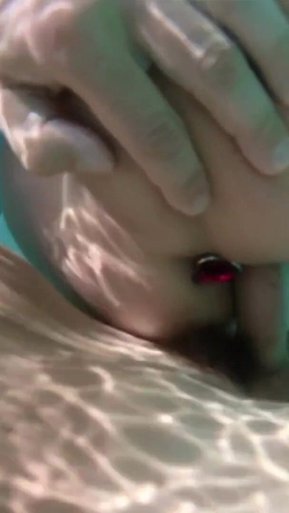Thrilling moment from "We fuck in private pool and after that finger action with squrting"