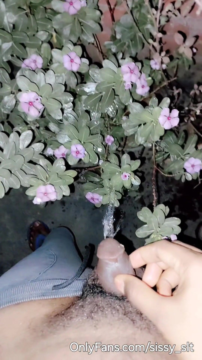 Spectacular moment from "Micro penis sissy femboy rub, play and piss"