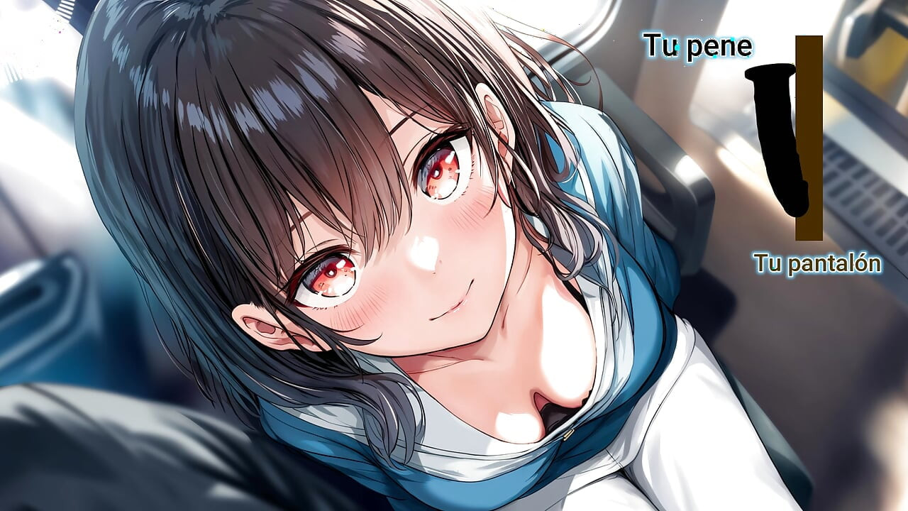 Spanish Hentai JOI - Naughty onanerer deg på det japanske toget.