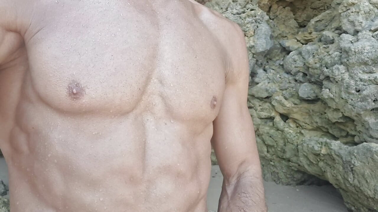 Risky Nude Beach Wank - Stripped Bare and Stroking Outdoors Where Anyone Can See