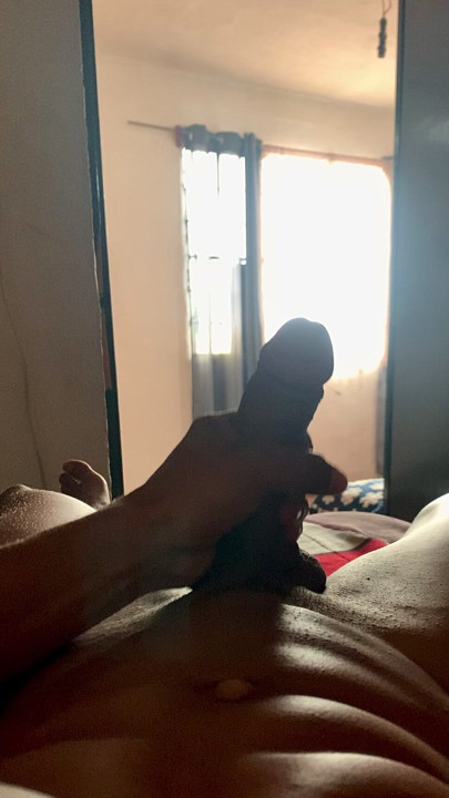 Playing with my cock to warm me up a bit, anyone who wants to help me?