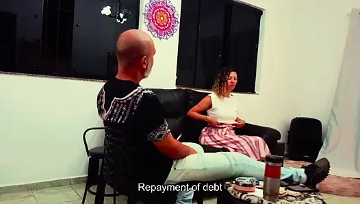 Die religiöse ehefrau schuldete dem Kredithai Geld.