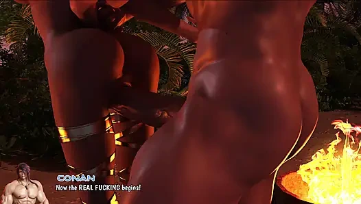 Conan ngentot harmonia di kamar kerajaannya sampai dientot habis-habisan