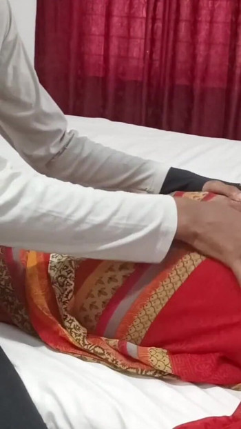 Thrilling moment from "Hot Garam pyaasi Stepmother Got A Massage from her stepson Before A Hard Fuck In Close-Up With Hindi"